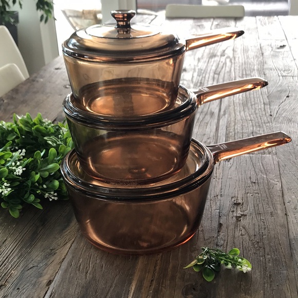 Pyrex Other - PYREX Amber Glass Pots